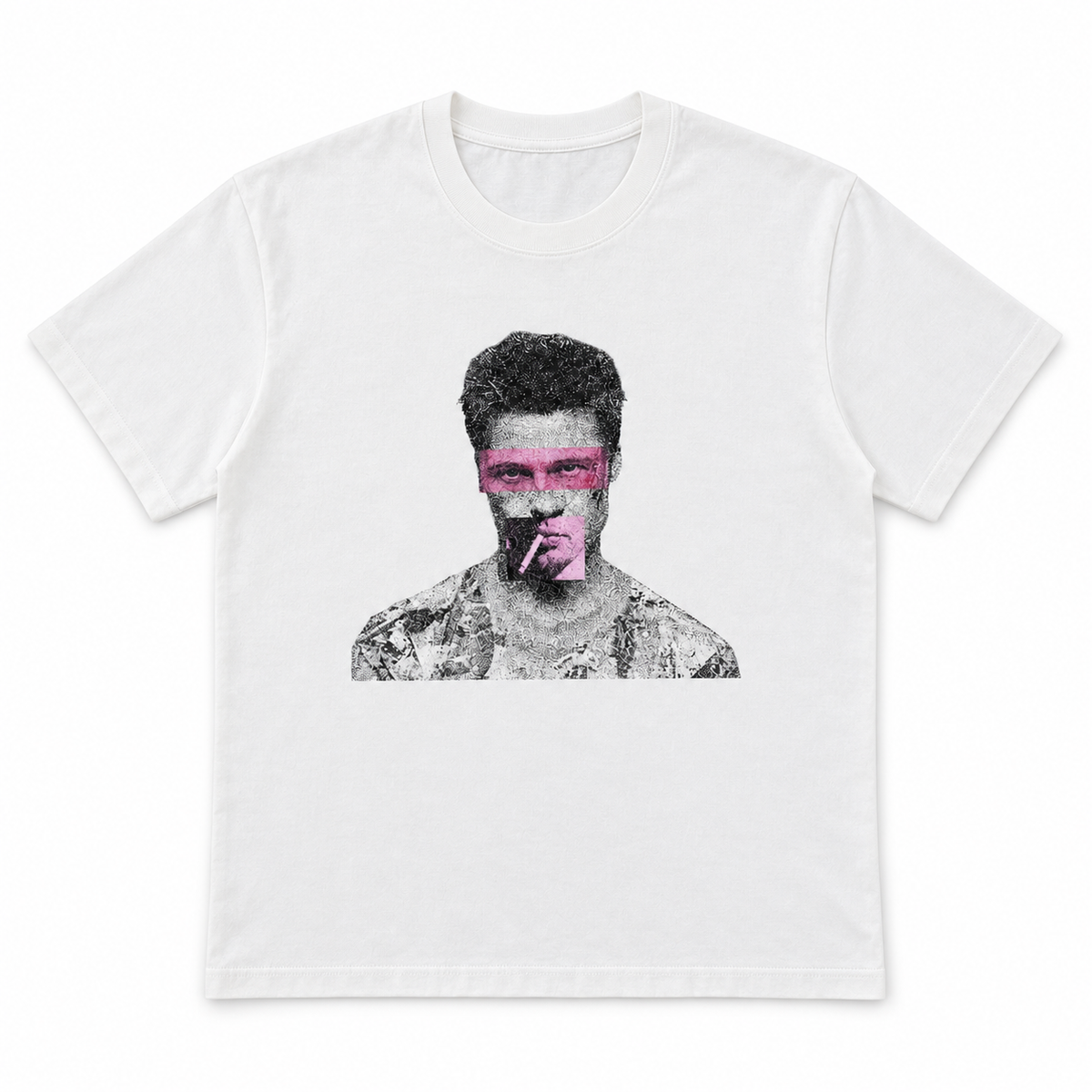 Brad Pitt Tee on a plain white background